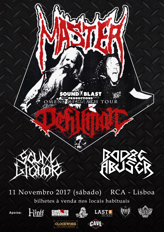 Master (usa/cz) + Omission (sp) + Dehuman (be) + Scum Liquor (pt) + Booze Abuser (pt) 11 NOV - RCA